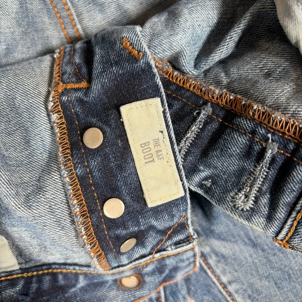 Abercrombie & Fitch The A&F Boot Jeans Men 34x34 Blue Distressed Vintage Bootcut
